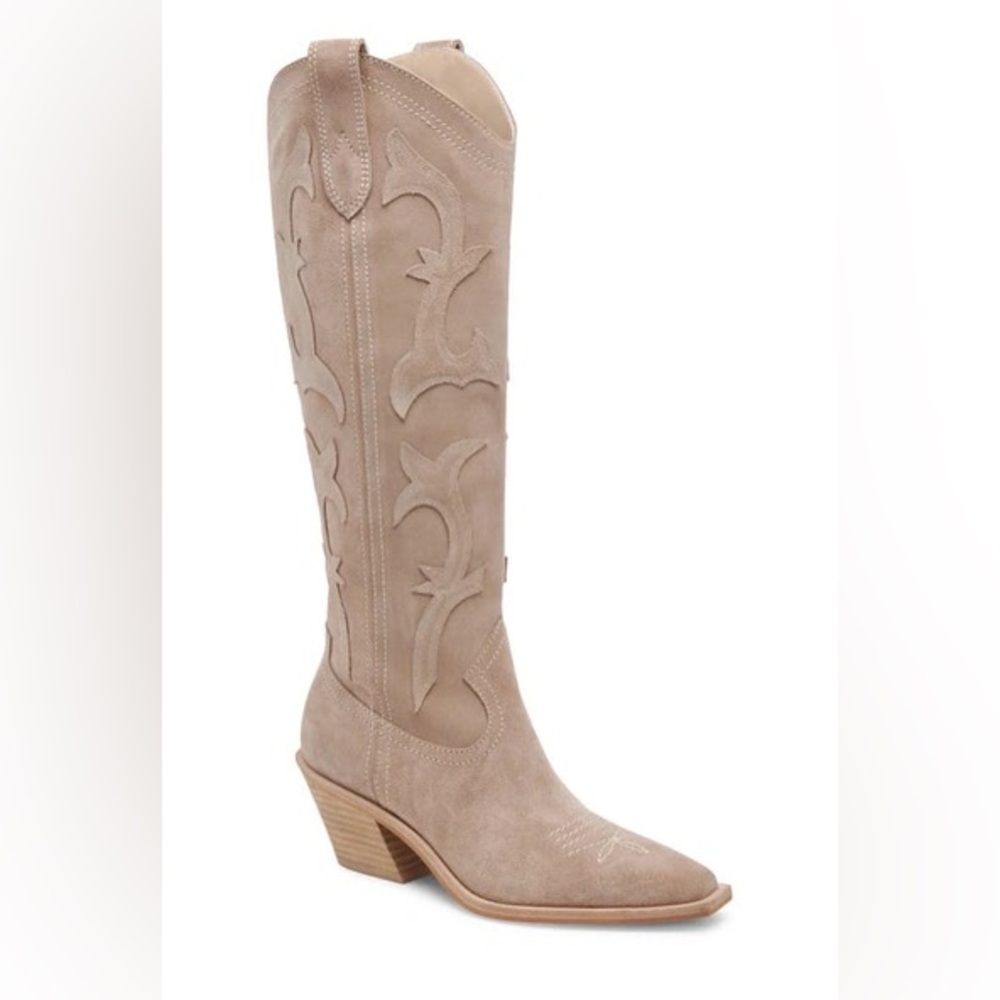 NWT Gorgeous Dolce Vita Samare Taupe Suede Boots